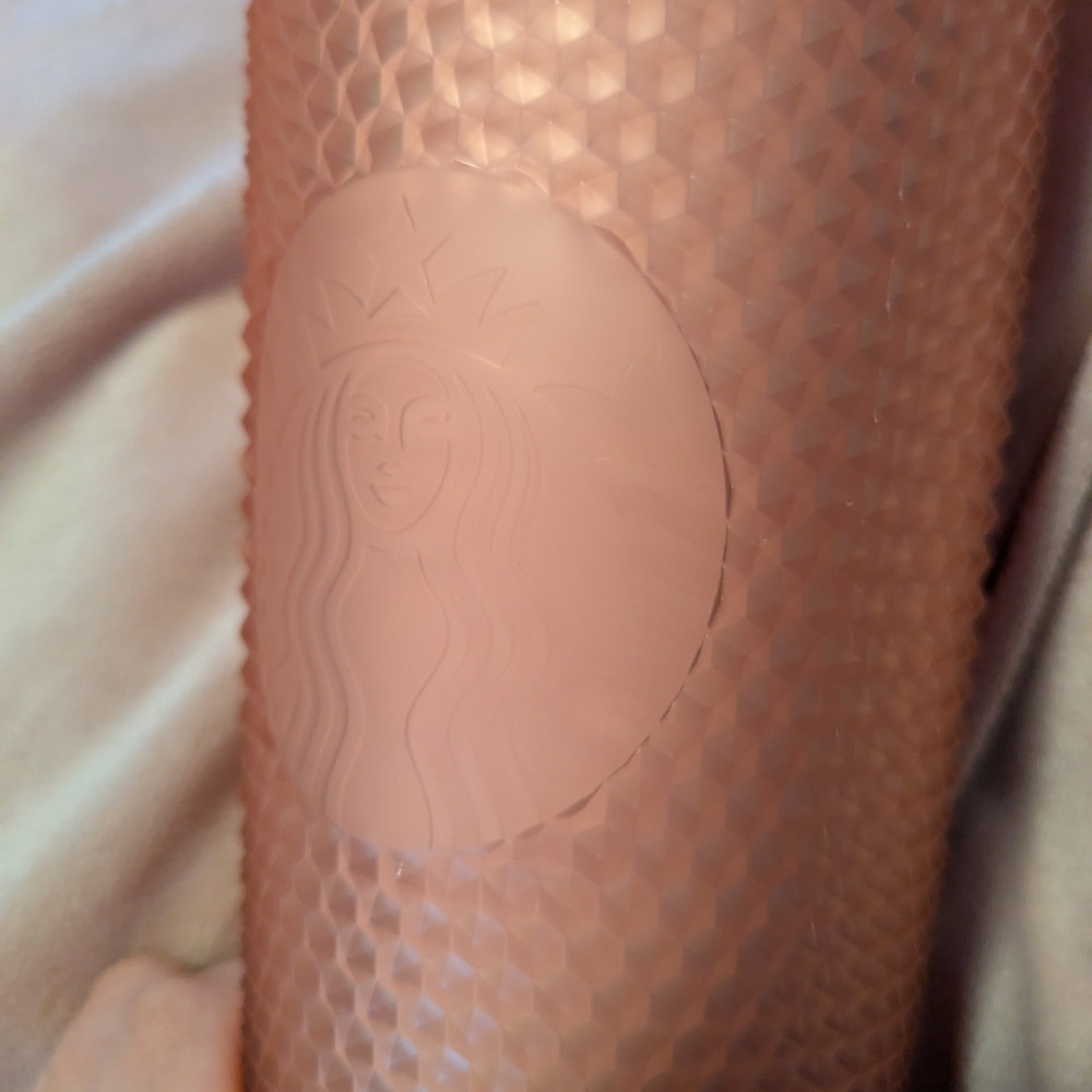 Starbucks 2022 Valentines 24oz Pink Matte Soft Touch Studded Cold Cup Tumbler - Picture 2 of 6